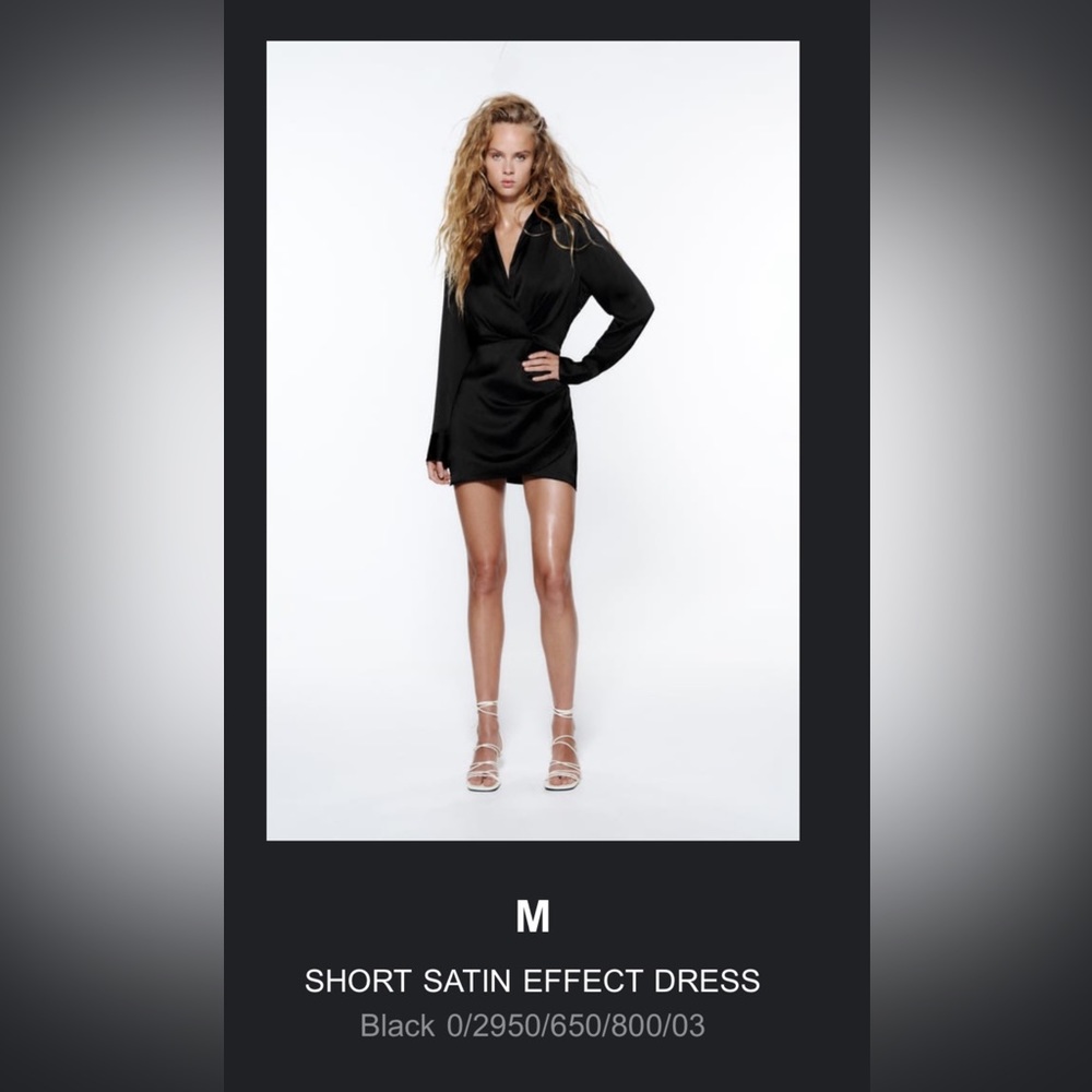 SHORT SATIN EFFECT DRESS